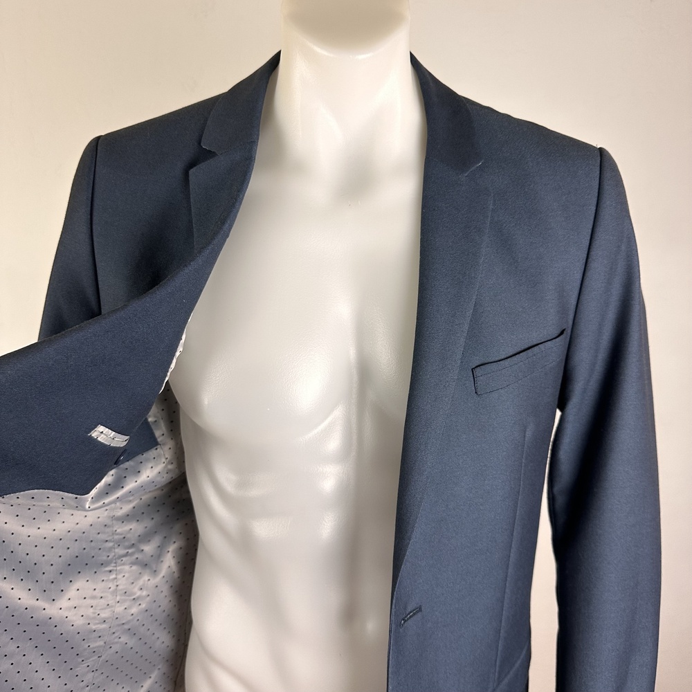 Kenji Navy Single Breasted Sport Jacket Size Medium